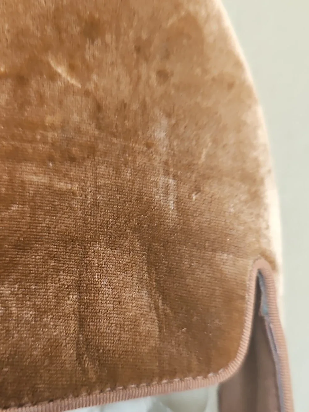 Birdies Velvet Slip-On Loafer in Camel-Rust Brown